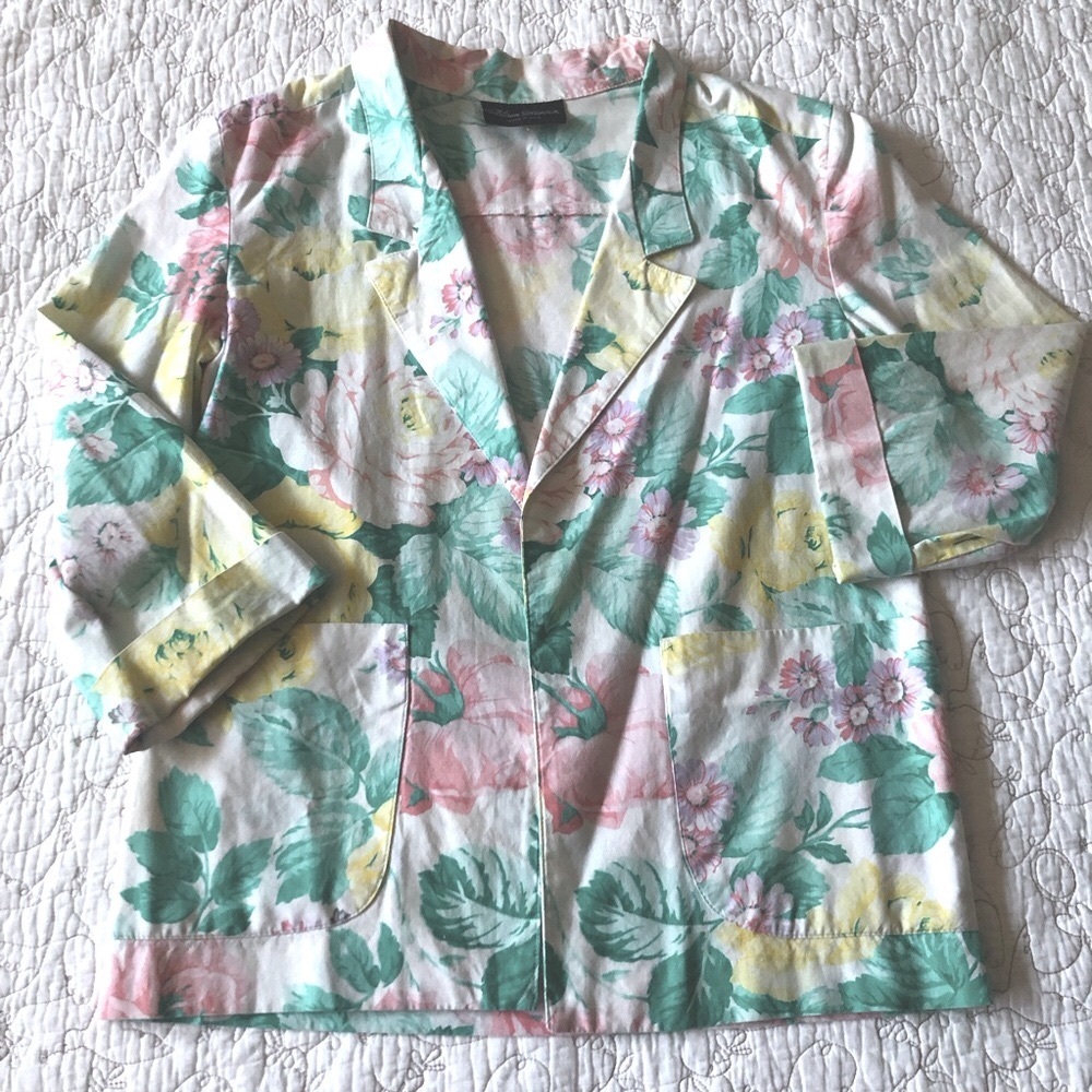 Vintage Alison Roberts Floral Blazer with Pastel Floral